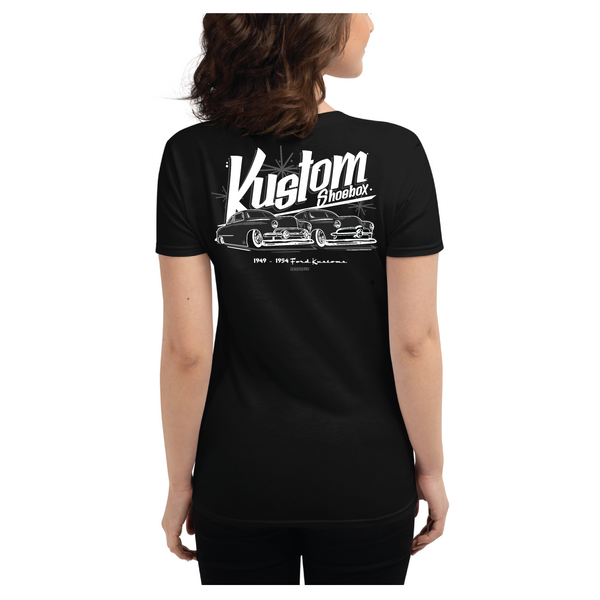 Kustom Shoebox Ford Library - 15 Deuce - Women's Black Short Sleeve T-Shirt