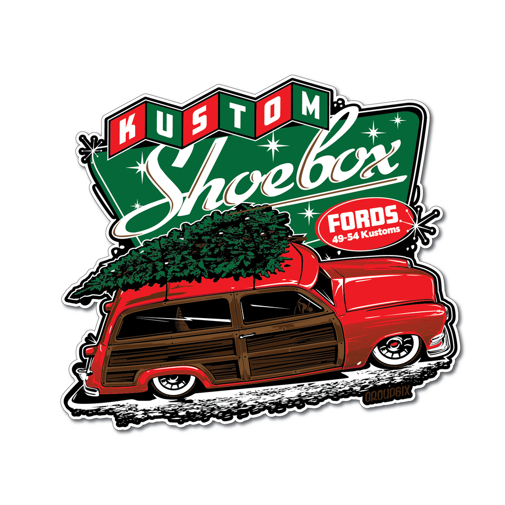 Kustom Shoebox Library - Holiday - Sticker 3.5 inch