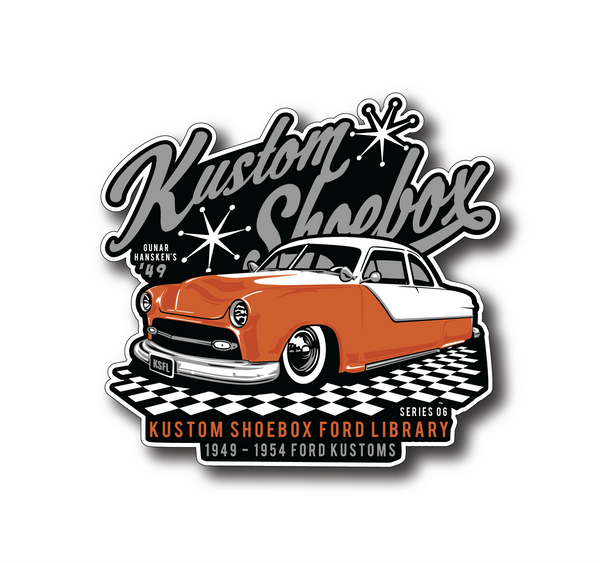 Kustom Shoebox Library - Series 06 Sticker 3.5 inch - Gunar 49