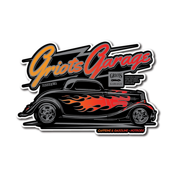 Griot's Garage - Caffeine & Gasoline Kali-Kid Sticker