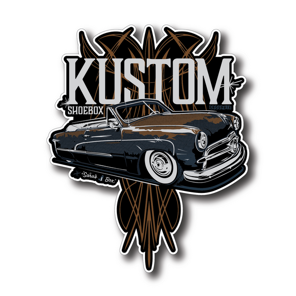 Kustom Shoebox Library - Series 14 Vert Sticker 3.5 inch