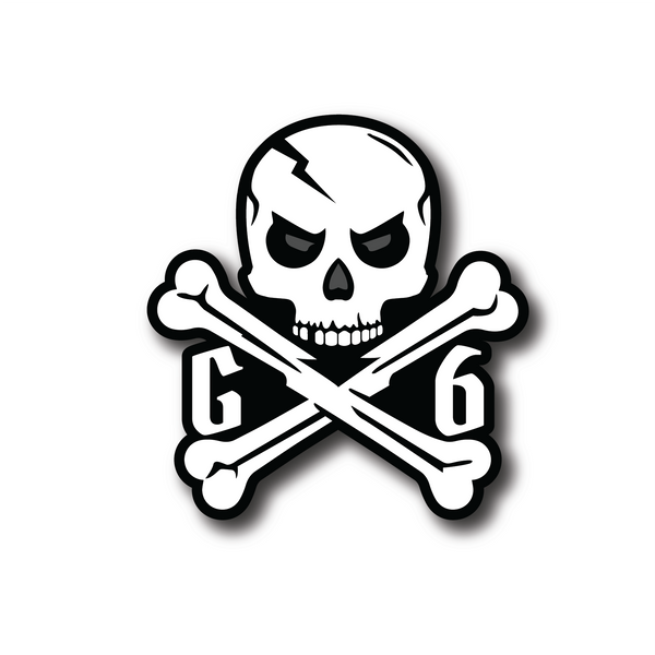 Kustom Shoebox Ford Library - Group 6ix Skull sticker