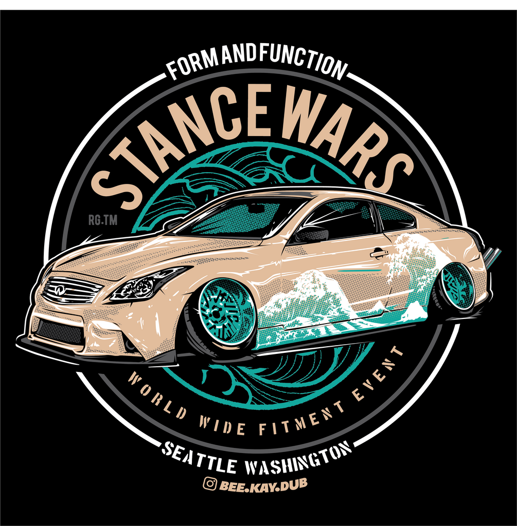Stance Wars SW1 - Bee.Kay.Dub -  Black T-shirt (Men's & Women's)