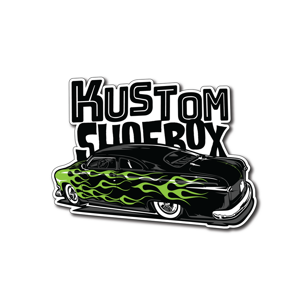 Kustom Shoebox Ford Library - 10 Tiki Flathead Sticker (Josh Barnhart)