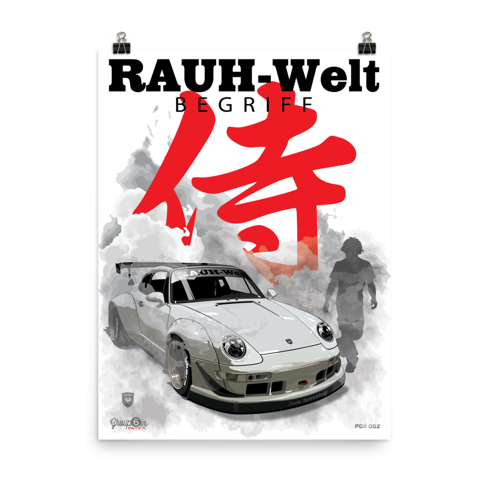 503 PDX 2 Samurai RWB Poster - Printed on photo Quality paper. 18 x 24 inch