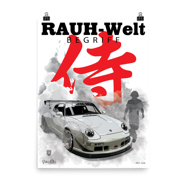 503 PDX 2 Samurai RWB Poster - Printed on photo Quality paper. 18 x 24 inch