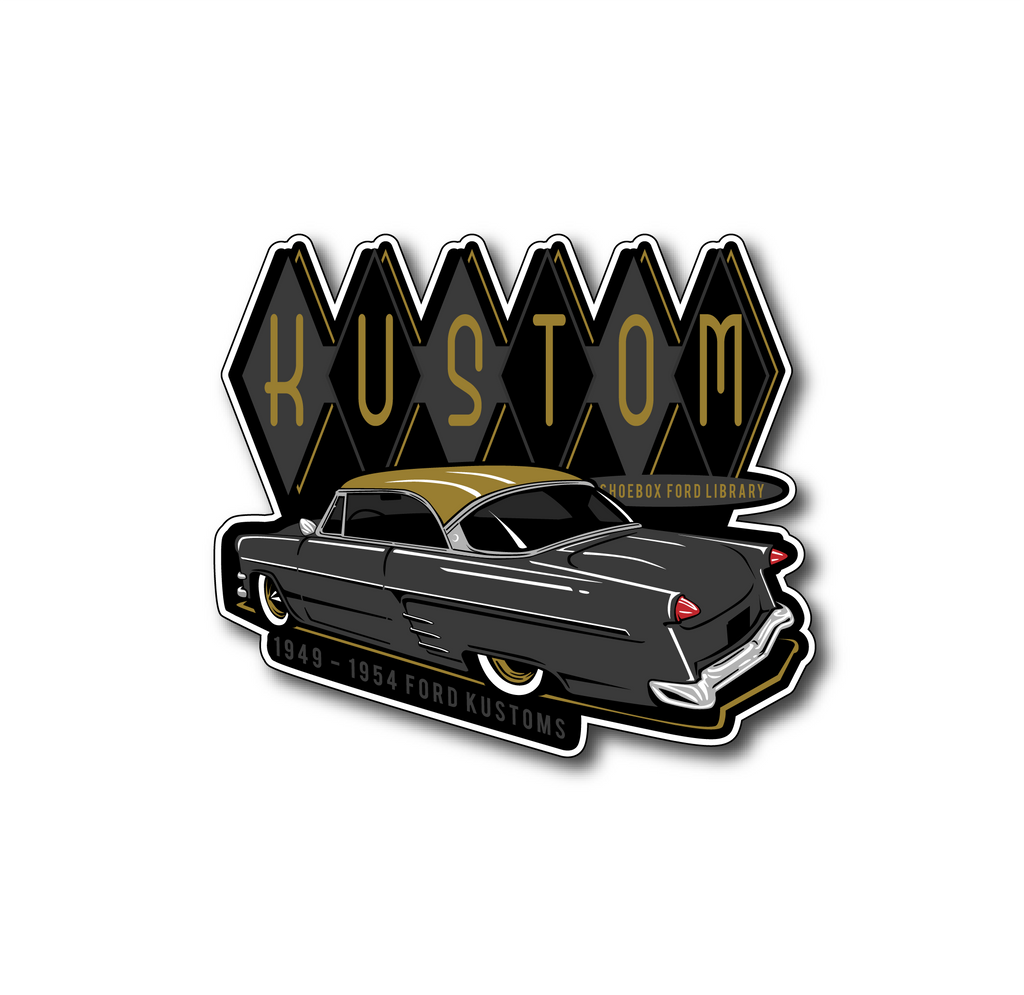 Kustom Shoebox Library - Series 05 Sticker 3.5 inch - 52 Gold