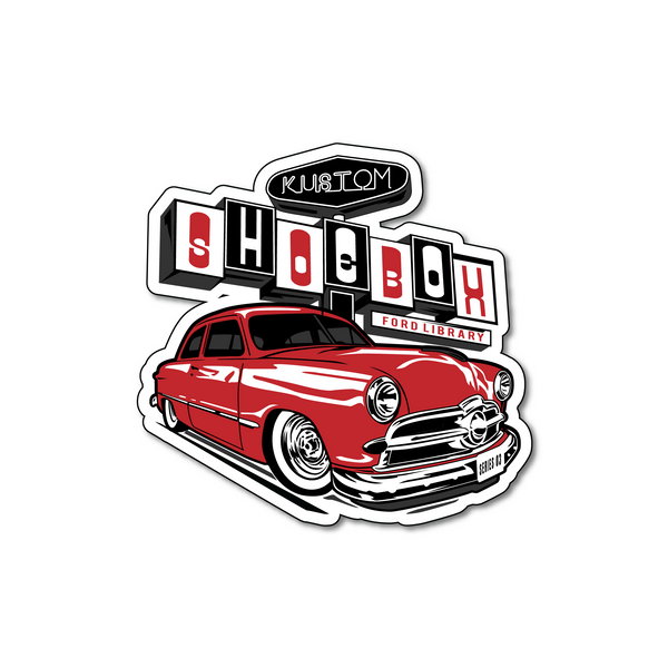 Kustom Shoebox Library - Series 3 (RED) Sticker 3 inch