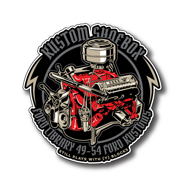 Kustom Shoebox Library - Series 13 Sticker 3.5 inch - Y-Block