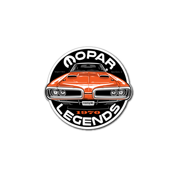 Mopar Legends Sticker (Orange) - Series 1 Sticker 3 inch