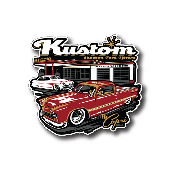 Kustom Shoebox Library - Series 08 Sticker 3 inch - Capri