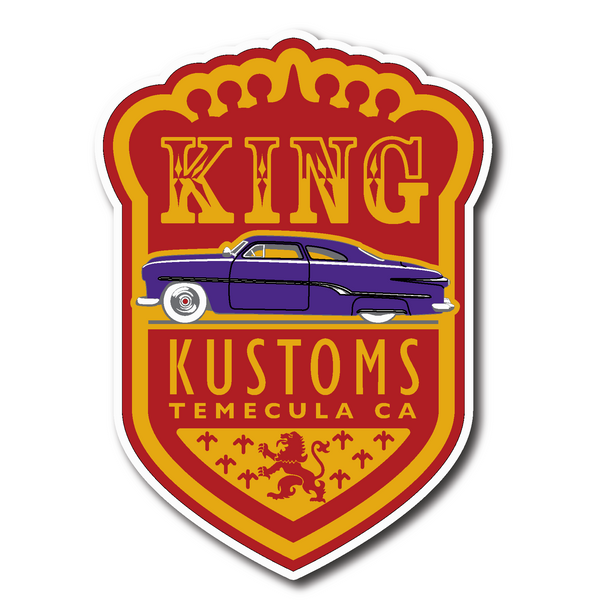 Kustom Shoebox Library - Series 15 King Kustom Sticker 3.5 inch