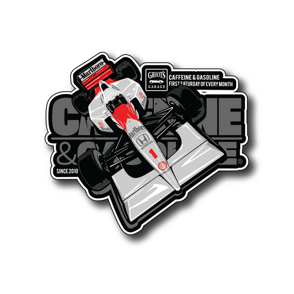 Griot's Garage - Caffeine & Gasoline F1 Sticker