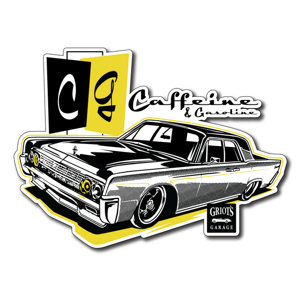 Griot's Garage - Caffeine & Gasoline Lincoln Sticker
