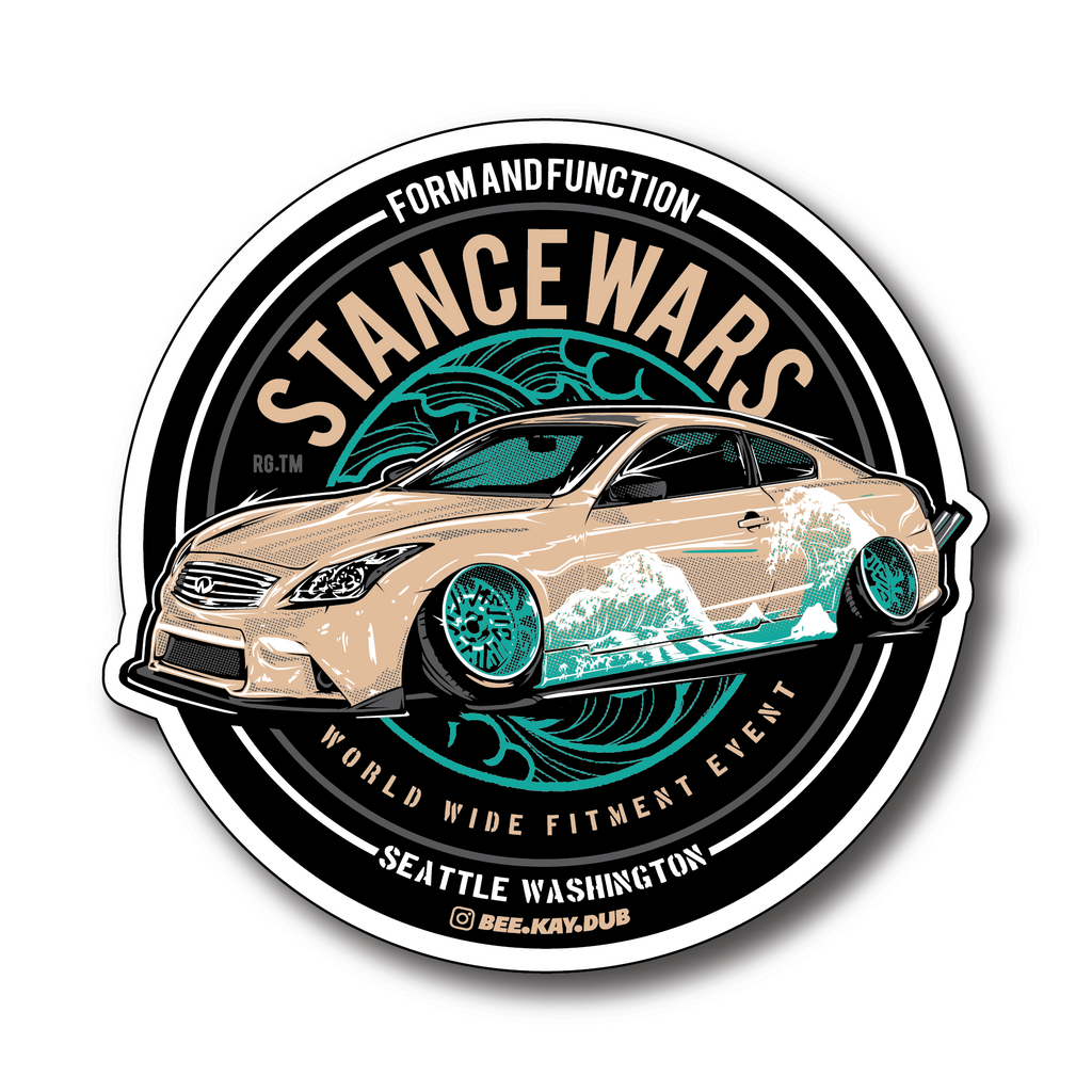 Stance Wars SW1 - Bee.Kay.Dub - Diecut Sticker