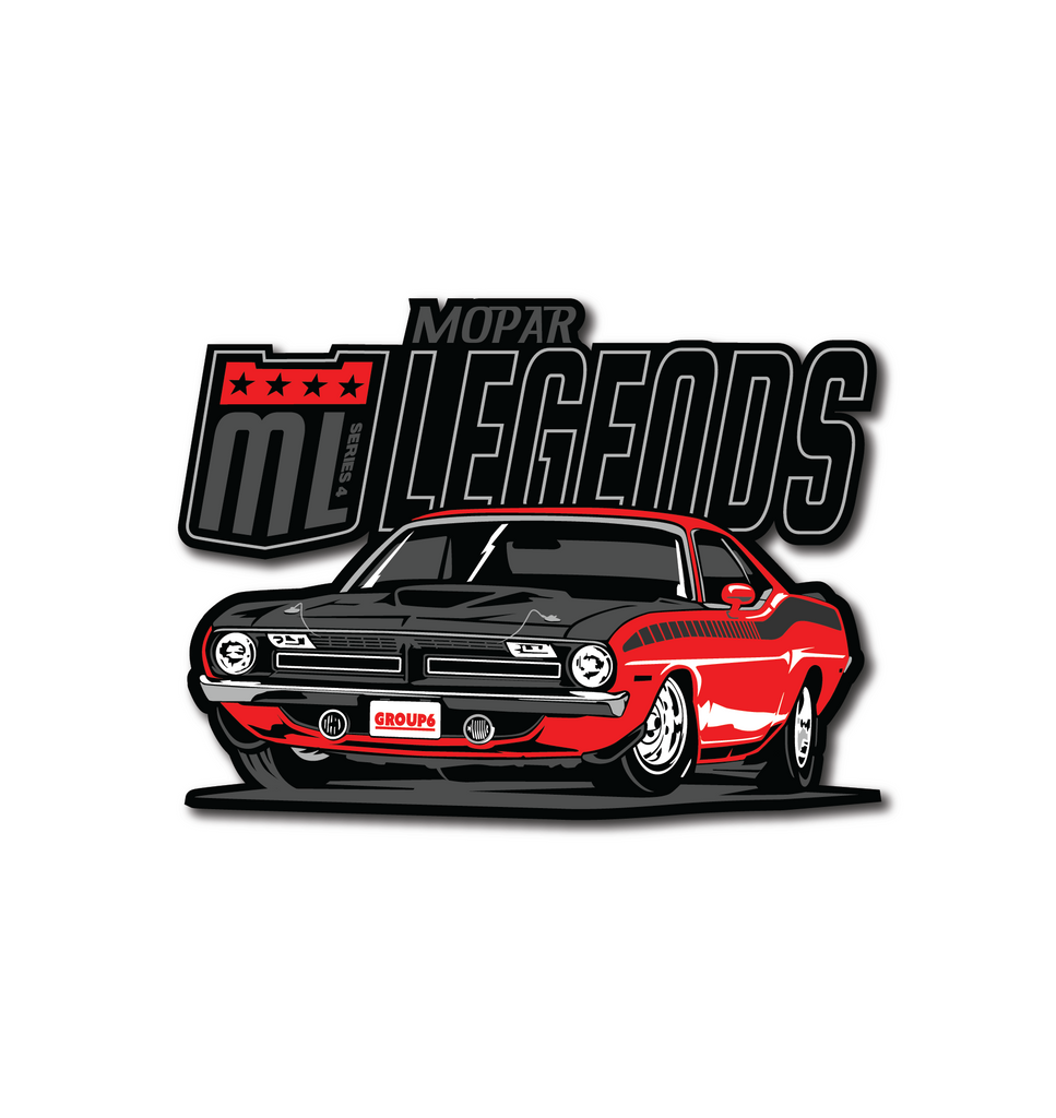 Mopar Legends Sticker #4 - Red Cuda