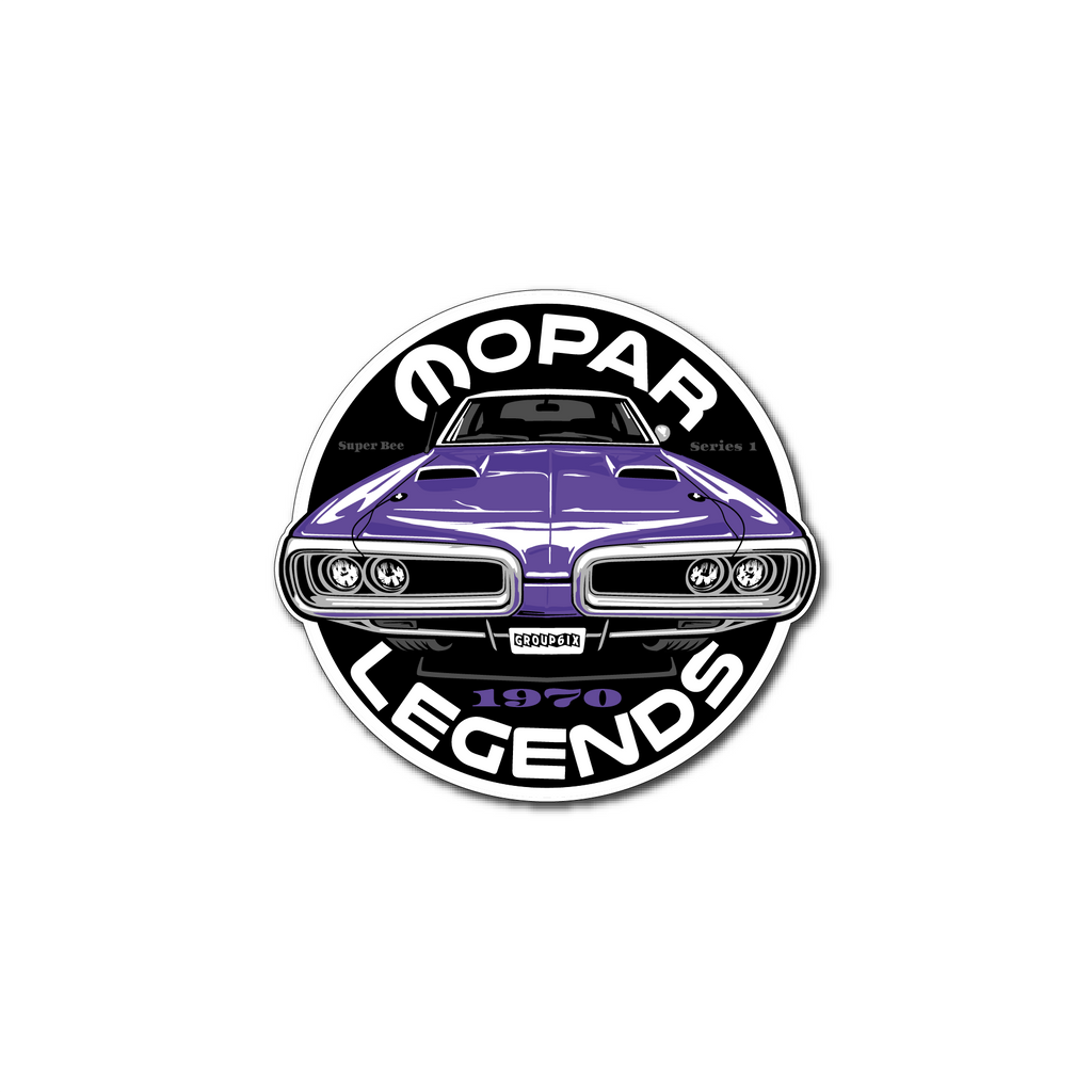 Mopar Legends Sticker (Plum) - Series 1 Sticker 3 inch