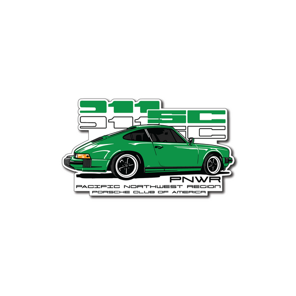Pacific Northwest Region - January 2021 Die-Cut Sticker - Signal green SC
